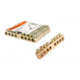 Шина "N" нулевая 6х9мм 8 1 (8групп крепеж по центру) TDM