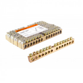 Шина "N" нулевая 6х9мм 14 1 (14групп крепеж по центру) TDM