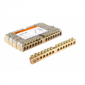 Шина "N" нулевая 8х12мм 14 1 (14групп крепеж по центру) TDM