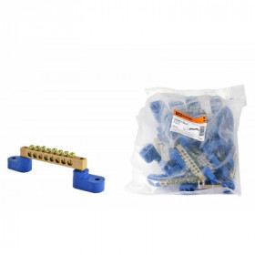 Шина "N" нулевая 6х9мм на двух угл. изоляторах 8 групп TDM