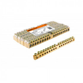 Шина "N" нулевая 6х9мм 18 1 (18 групп крепеж по центру) TDM