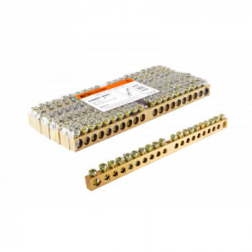 Шина "N" нулевая 6х9мм 20 1 (20 групп крепеж по центру) TDM