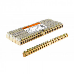 Шина "N" нулевая 6х9мм 22 1 (22 группы крепеж по центру) TDM