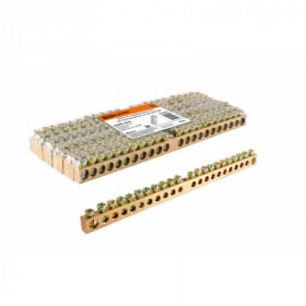 Шина "N" нулевая 6х9мм 24 1 (24 группы крепеж по центру) TDM