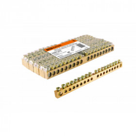 Шина "N" нулевая 8х12мм 18 1 (18 групп крепеж по центру) TDM