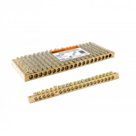 Шина "N" нулевая 6х9мм 20 2 (20 групп крепеж по краям) TDM