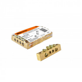 Шина "N" нулевая 8x12мм 4 2 (4 группы крепеж по краям) TDM