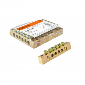 Шина "N" нулевая 8x12мм 6 2 (6 групп крепеж по краям) TDM