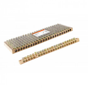 Шина "N" нулевая 8x12мм 24 2 (24 группы крепеж по краям) TDM