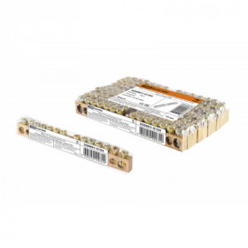 Шина "N" нулевая 6х9мм 14 1 (14групп крепеж по центру) инд. стикер TDM