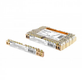 Шина "N" нулевая 8х12мм 14 1 (14групп крепеж по центру) инд. стикер TDM