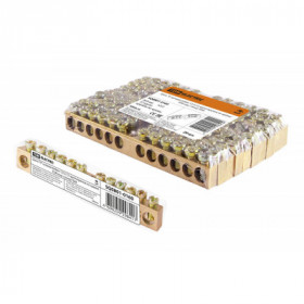 Шина "N" нулевая 6х9мм 12 2 (12 групп крепеж по краям) TDM инд. стикер TDM