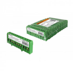 Шина "N" нулевая в изоляторе на DIN-рейку 6x9мм 12 групп инд. стикер TDM