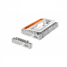 Шина "N" нулевая 6х9мм 6 2 (6 групп крепеж по краям) никелированная инд. стикер TDM