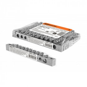 Шина "N" нулевая 6х9мм 10 2 (10 групп крепеж по краям) никелированная инд. стикер TDM