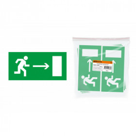 Знак "Направление к эвакуационному выходу направо" 200х100мм TDM