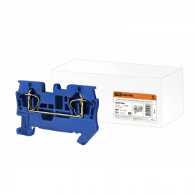 Зажим клеммный безвинтовой (ЗКБ) 2.5 мм2 31А синий TDM