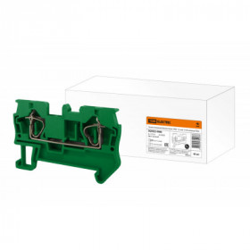 Зажим клеммный безвинтовой (ЗКБ) 1.5 мм2 17.5А зеленый TDM