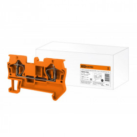 Зажим клеммный безвинтовой (ЗКБ) 1.5 мм2 17.5А оранжевый TDM