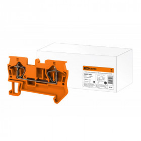 Зажим клеммный безвинтовой (ЗКБ) 2.5 мм2 31А оранжевый TDM