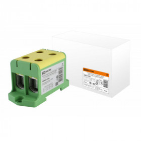 Клемма вводная силовая КВС 4 ввода 16-95 кв.мм. желтая зеленая TDM