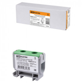 Клемма вводная силовая КВС 6-50 кв.мм. зеленая TDM