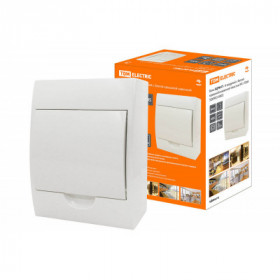 Бокс ЩРН-П-6модулей с белой крышкой. навесной. пластик IP41 TDM