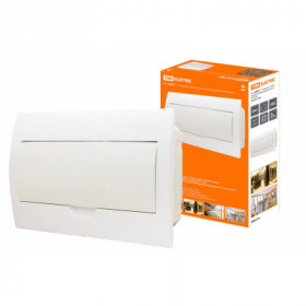 Бокс ЩРВ-П-18модулей с белой крышкой.встраиваемый. пластик IP41 TDM