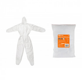 Комбинезон защитный "Каспер-2". на молнии и с капюшоном. разм. 187х160. 30 г м2. белый. TDM