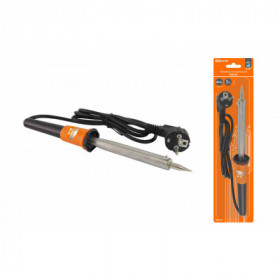 Паяльник ПЭК-84. 84 Вт. 230В. керам. ТЭН. долговечное жало с заземл.. прорезин. ручка. "Алмаз" TDM